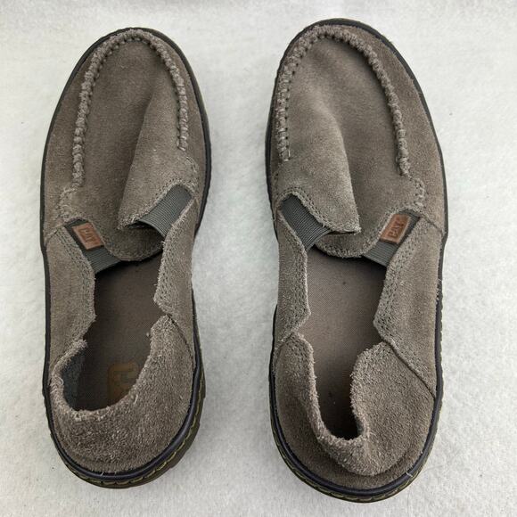 CAT Caterpillar Men's Gray Leather Slip-On Shoe Casual Loafer Thick Soles Size 6 - Picture 6 of 13